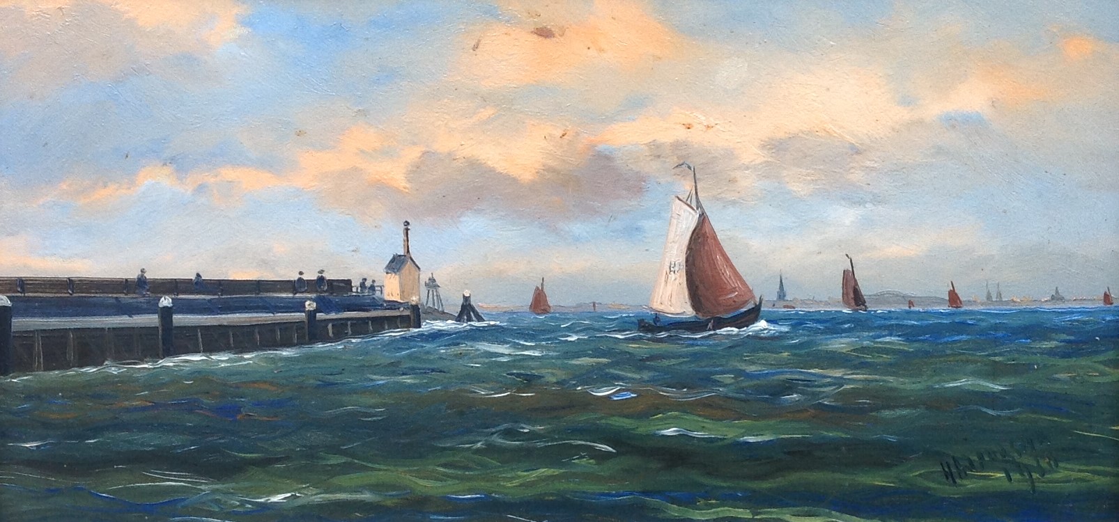 Haaike Abraham Jaarsma - Scheepjes langs de kustlijn, C781-2 kopen? Bied vanaf 250!