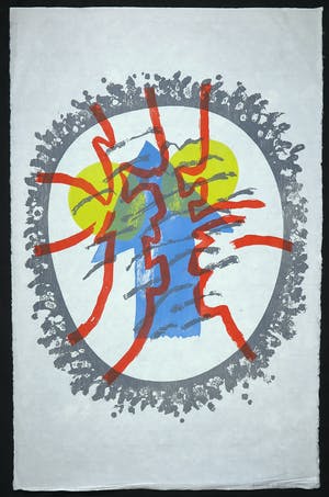 Jef Diederen - Houtsnede en litho op rijstpapier, Zonder titel kopen? Bied vanaf 1!