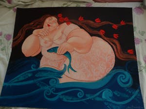 Ada Breedveld - Zeefdruk. Titel, "Seadreams". kopen? Bied vanaf 50!