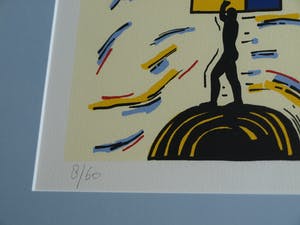 Hans Wap - Ingelijste zeefdruk , Nieuwe woning - 2007 – oplage 60 ex. kopen? Bied vanaf 50!