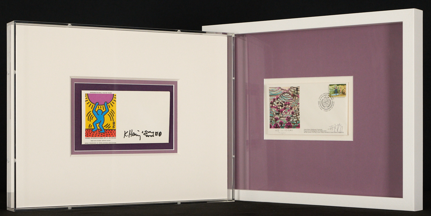 Buy Keith Haring - Tekening op First Day Cover Haring + 2 bijzondere gesigneerde First Day Covers? Bid from 1190!