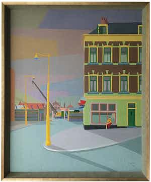 Cornelis Witters - Havenbuurt in Rotterdam. verkocht voor € 435!