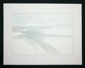 Wim de Bruin - Aquarel, de Wadden kopen? Bied vanaf 1!