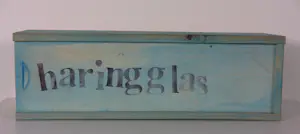 Marijke Gémessy - Haringglas 'Vis moet zwemmen' - 6 x Multiple van glas+keramiek in houten kistje kopen? Bied vanaf 250!