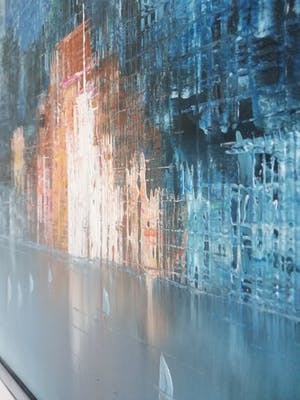 Niet of onleesbaar gesigneerd - New York Skyline (erg groot schilderij) kopen? Bied vanaf 1!