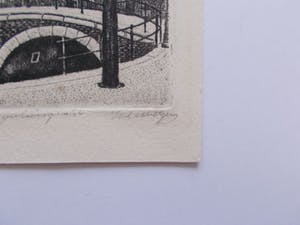 Sal Meijer - (1877-1965) - Ets Reguliersgracht- 1930 kopen? Bied vanaf 70!