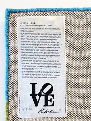 Robert Indiana - "Love" - Teppich - limited Edition - drucksigniert kopen? Bied vanaf 150!