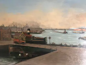 Claas Prins - Amsterdams havengezicht anno jaren '50 kopen? Bied vanaf 325!