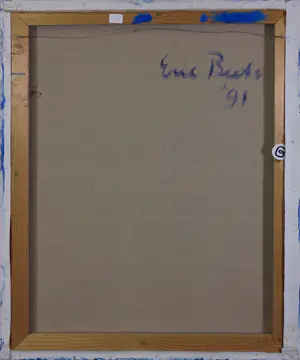 Eric Beets - Olieverf op doek, Zonder titel (Abstracte compositie in blauw en roze) kopen? Bied vanaf 100!