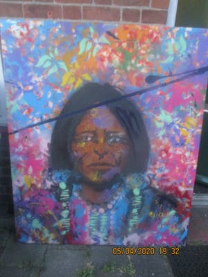 Espen Hagen - GROOT TOPSTUK! (1500x1250 mm) Flower Indian kopen? Bied vanaf 500!