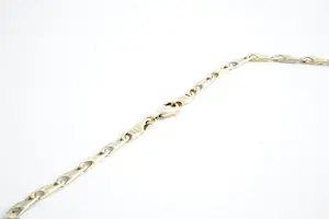 56 - Elegante 14krt gouden bi-color collier /  ketting - Infinity schakels/model kopen? Bied vanaf 510!