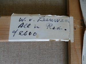 Wil van Leeuwen - Wil van Leeuwen: Olieverf op doek, Abstract - Ingelijst (groot) kopen? Bied vanaf 450!