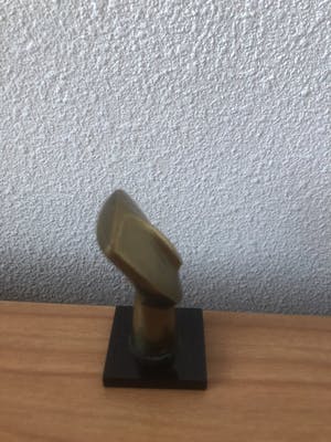 Brons (Onbekend) - Modern bronzen beeldje van gezicht . kopen? Bied vanaf 25!