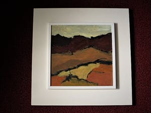 Hanneke Nobel - Boeiend Minimalistisch olieverf "Kalahari Woestijn Zuid Afrika" - gesigneerd kopen? Bied vanaf 10!