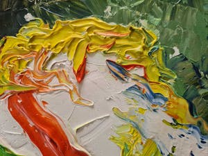 Niet of onleesbaar gesigneerd - Abstract kleurrijk werk kopen? Bied vanaf 1!