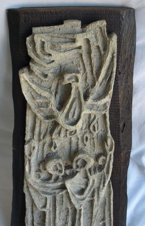 Klaas Pijlman - Wandplaquette van witte Chamotte / Aardewerk – ca. 1970 kopen? Bied vanaf 25!