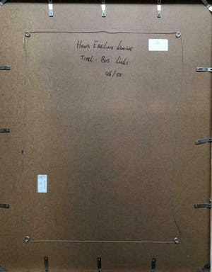 Hans Ebeling Koning - 2 ingelijste gesig litho's 'Bos Rechts en Bos Links kopen? Bied vanaf 170!