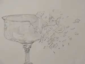 Frank de Leeuwerk - Brekend glas - Hyperrealisme kopen? Bied vanaf 180!