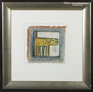 Hans Innemee - Zeefdruk op geschept papier, Looking right... - Ingelijst kopen? Bied vanaf 50!