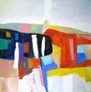 Philip Vencken - Olieverf op doek, Irish landscape III (Groot) verkocht voor € 100!