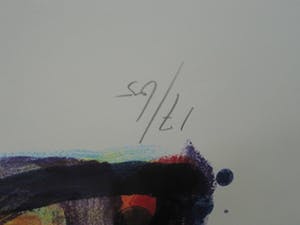 Theo Kuijpers - GROOT Abstract Figuratief gesigneerd Litho "Chartres" met catalogus! kopen? Bied vanaf 1!