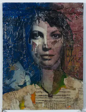 Patrizia Casagranda - Gemengde techniek / Collage op paneel, Zonder titel kopen? Bied vanaf 80!