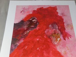 Armando - Rotes Gewand (Rood gewaad), Giclee op katoenpapier. Sublieme kleuren! kopen? Bied vanaf 100!