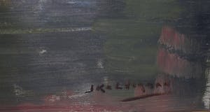 Jan Kelderman - Edam haven met scheepswerf - groot olieverfschilderij, ingelijst kopen? Bied vanaf 60!