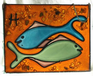 Niet of onleesbaar gesigneerd - Raamhanger , Vissen – oud kopen? Bied vanaf 1!