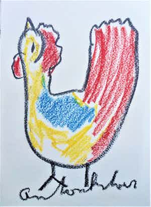 Anton Heyboer - De oer vogel . verkocht voor € 250!