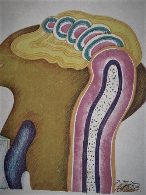 Jorg Reme - vroeg (1969) gesigneerd Litho van zijn "KunstFiguur"  kopen? Bied vanaf 1!