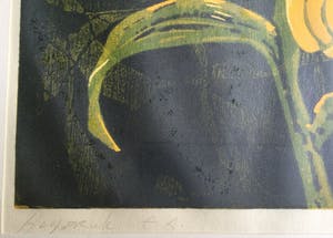 Dianne Bakker - Lelie I (E.A.) | Houtsnede in bijpassende lijst kopen? Bied vanaf 1!