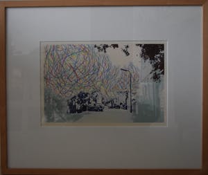 Marian Plug - Dorp - gesigneerde lithografie - oplage 90 - 1980 - ingelijst kopen? Bied vanaf 40!
