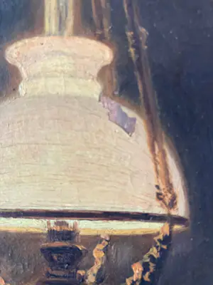 H. van Straaten - Ingelijst olieverf op doek , In de boerderij , interieurscene kopen? Bied vanaf 60!