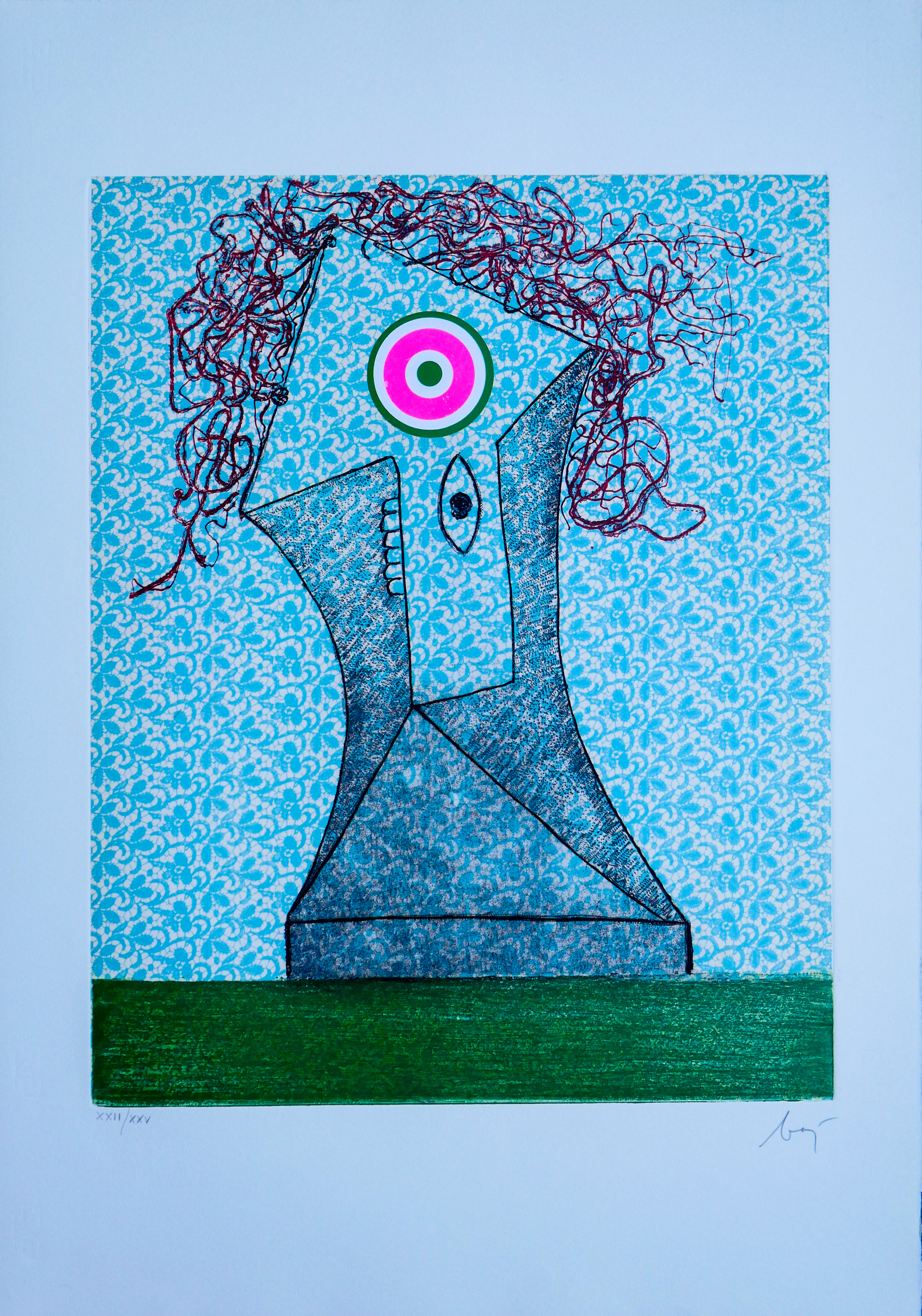 Enrico Baj - Vrouw in een armstoel kopen? Bied vanaf 100!