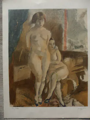 Jules Pascin - Litho. Titel. Les deux modèles nus kopen? Bied vanaf 40!