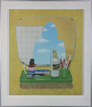 Rien Scholten - Olieverf op paneel, Luchtspiegeling - Ingelijst kopen? Bied vanaf 200!