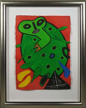 Corneille - Aquagravure op geschept papier, Zonder titel - Ingelijst (Groot) verkocht voor € 350!