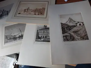 Niet of onleesbaar gesigneerd - Lot van meer dan 200 prenten kopen? Bied vanaf 1!