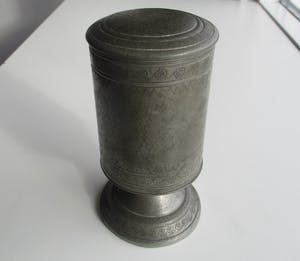 Curiosa - Chinees Swatow tinnen theebus kopen? Bied vanaf 1!