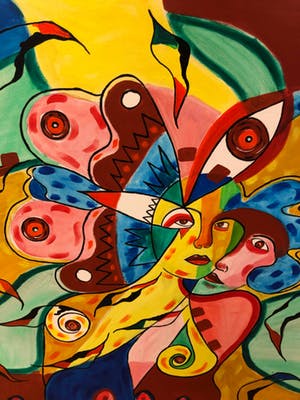 Maartje Wijngaarden - Schilderij met gezichten kopen? Bied vanaf 120!