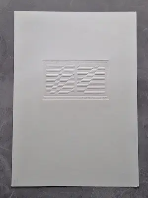 Bert Nieuwenhuis - Geometrische blinddruk -1987- unica - structuur - potloodgesigneerd kopen? Bied vanaf 47!