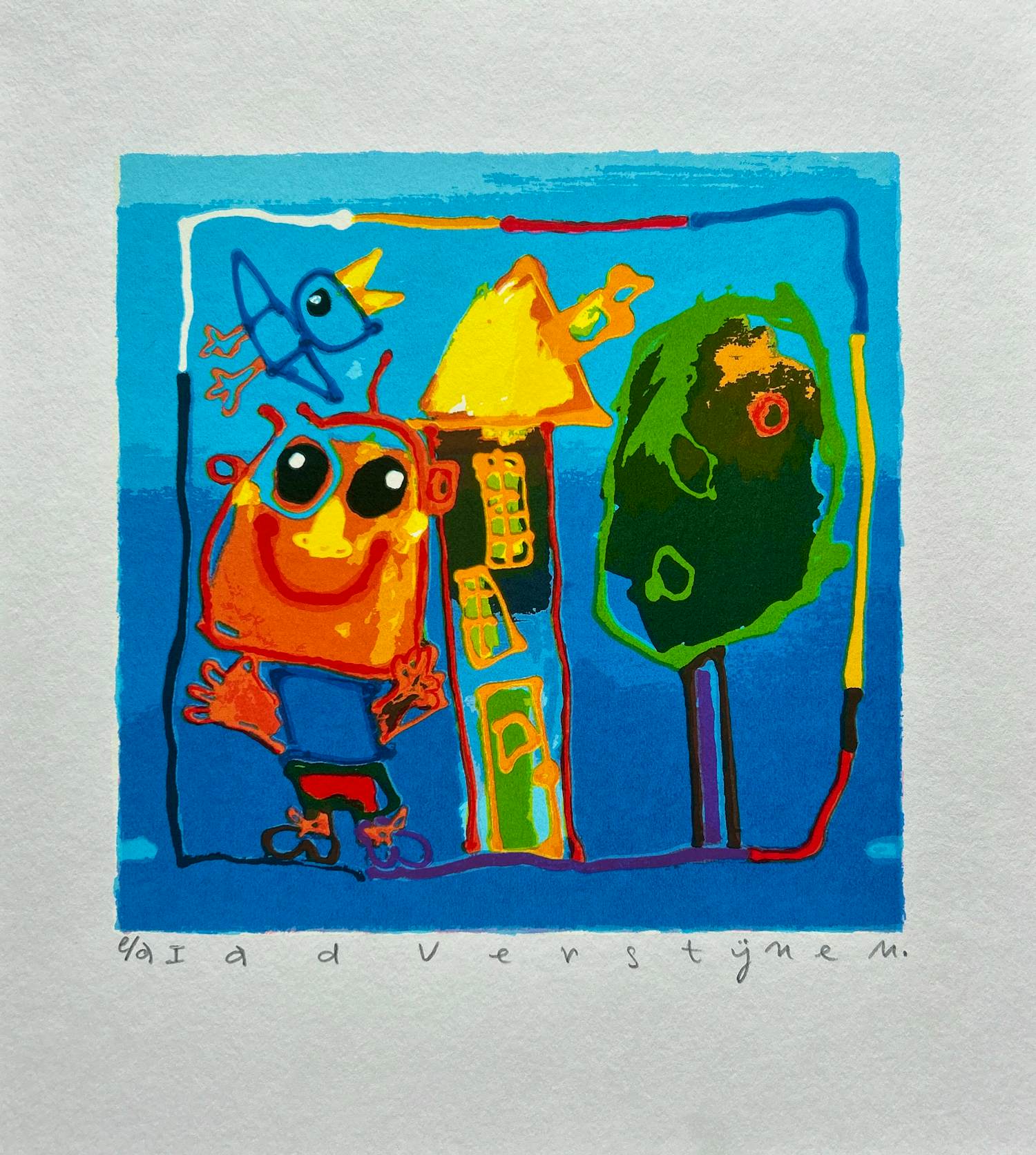 Ad Verstijnen - Zonder titel verkocht voor € 40!