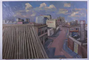 Alex Verduijn den Boer - Olieverf op doek, Leeghwaterstraat kopen? Bied vanaf 100!