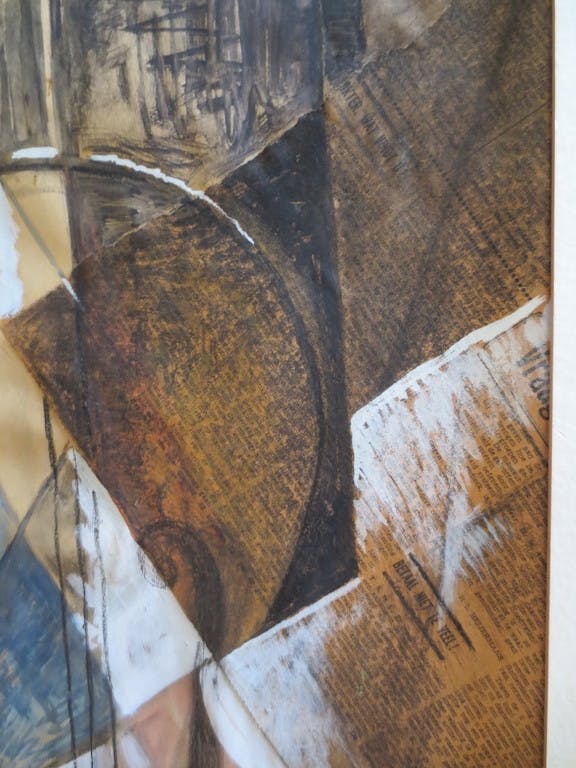 Cornelis Verkley - Cornelis Verkley (1928-2014), Collage met gouache. kopen? Bied vanaf 50!