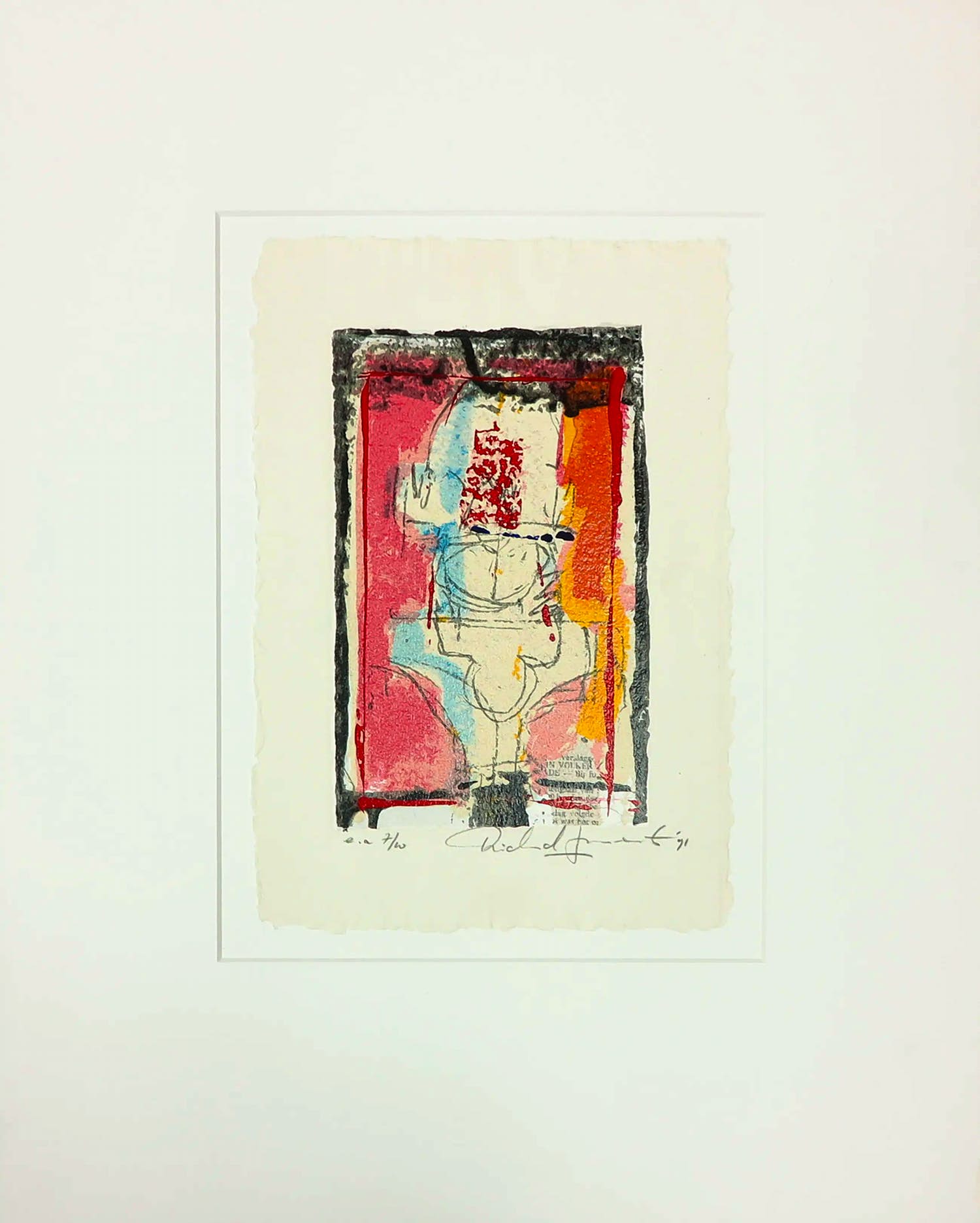 Richard Smeets - Zeefdruk zonder titel, in zeer goede staat, handgesigneerd, gedateerd, genummerd kopen? Bied vanaf 20!