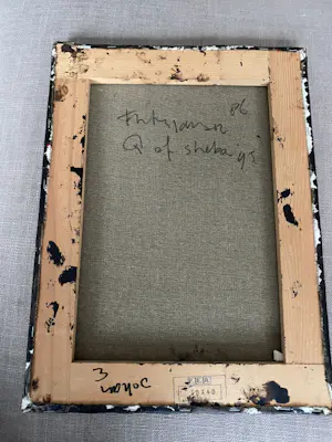 Frits Jansen - Compositie met blad goud en Chinese tekens kopen? Bied vanaf 130!