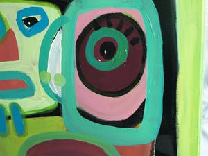 Jasper Banen - Acrylverf op doek , “Maskers” – 2010 kopen? Bied vanaf 275!