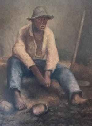 Frans Jacobs - Vrij naar E. Millet - Groot formaat in luxe lijst kopen? Bied vanaf 25!