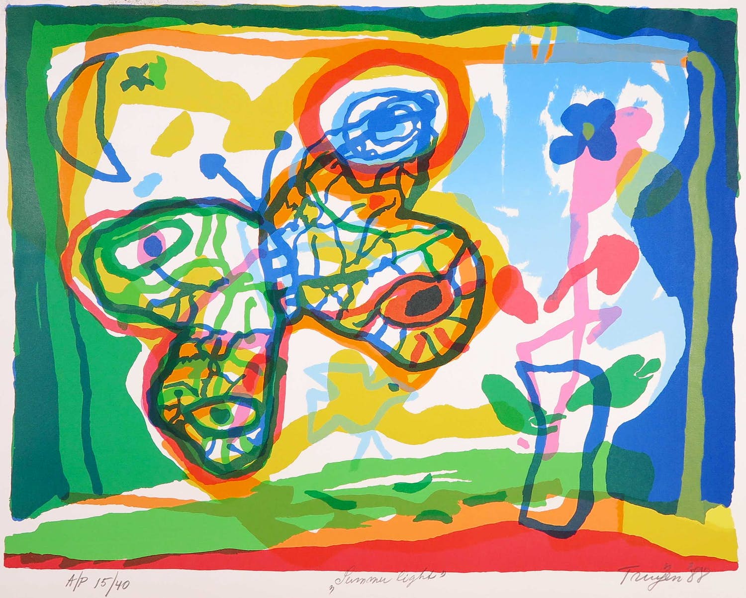 Hans Truijen - Zeefdruk, Summer light verkocht voor € 1!